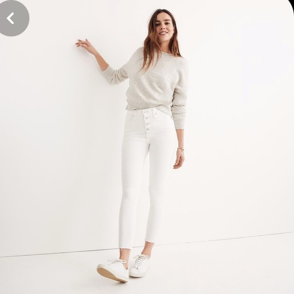 Madewell White Skinny Jean